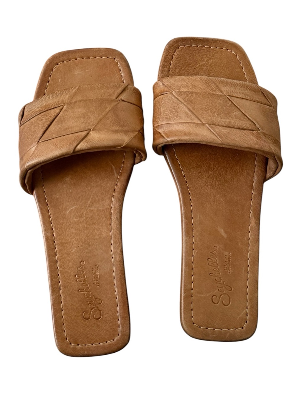 Seychelles Braided Strap Slide Sandals - Brown